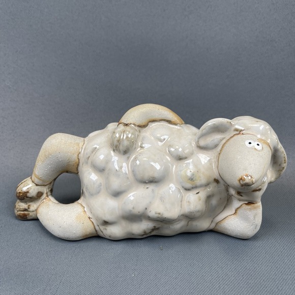 The Unbranded Brand Other - Seductive Anthropomorphic Sheep Lamb Ceramic Pottery Whimsical Figurine